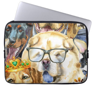 Pattern Pets Dogs Animal Lovers Laptop Sleeve