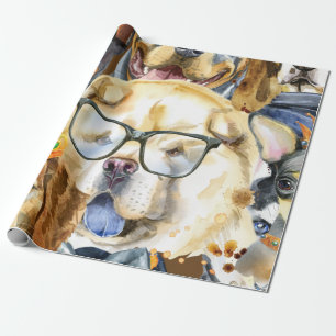 Pattern Pets Dogs Animal Lovers Wrapping Paper