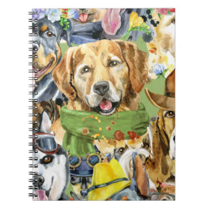 Pattern Pets Dogs Animals Lover Notebook