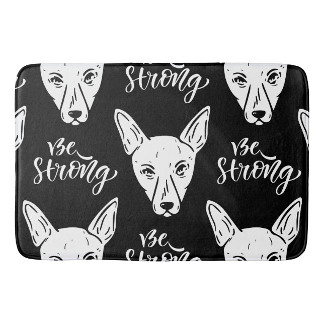 Pattern Pets Strong Dogs Lover   Bath Mat (Front)