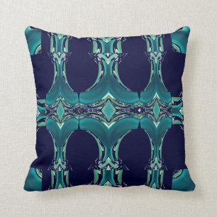 Pattern Pillow 4 Home on Teal & Navy Blue