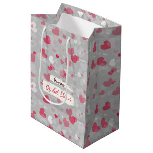 Pattern Pink Bridal Shower Gift Bag