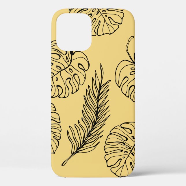 Pattern Plants Leaf from tropical forests and Mons Case-Mate iPhone Case (Back)