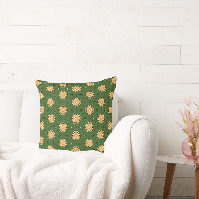 Pattern Play in Green + Yellow Cushion (Couch)