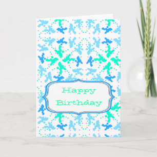 Pattern Poodle Greeting Card
