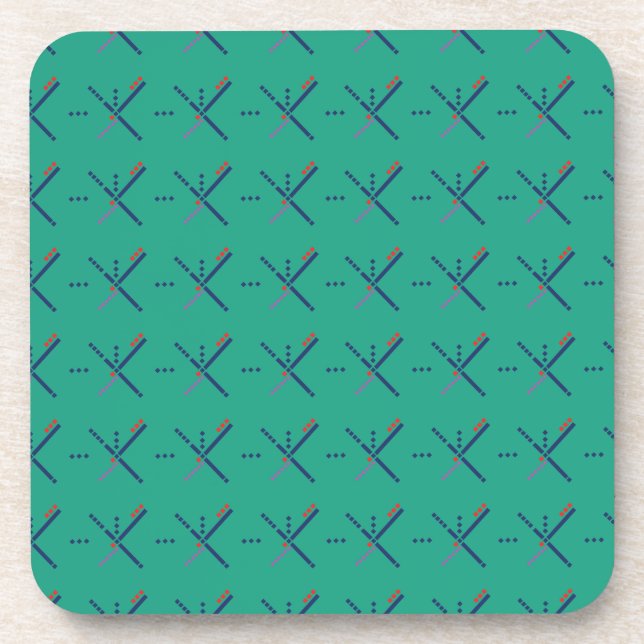 Pattern Portland Airport carpet Coaster (Front)