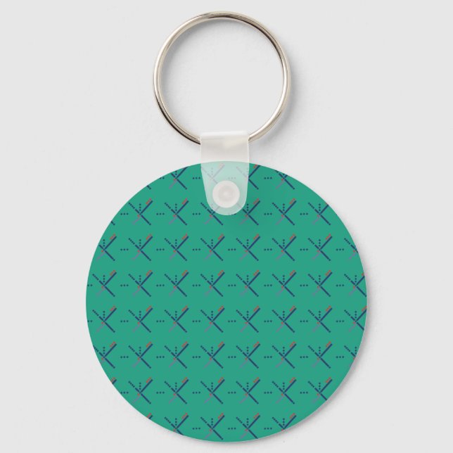 Pattern Portland Airport carpet Key Ring (Front)