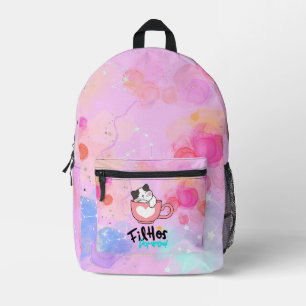 Pattern print Cut Sew Backpack