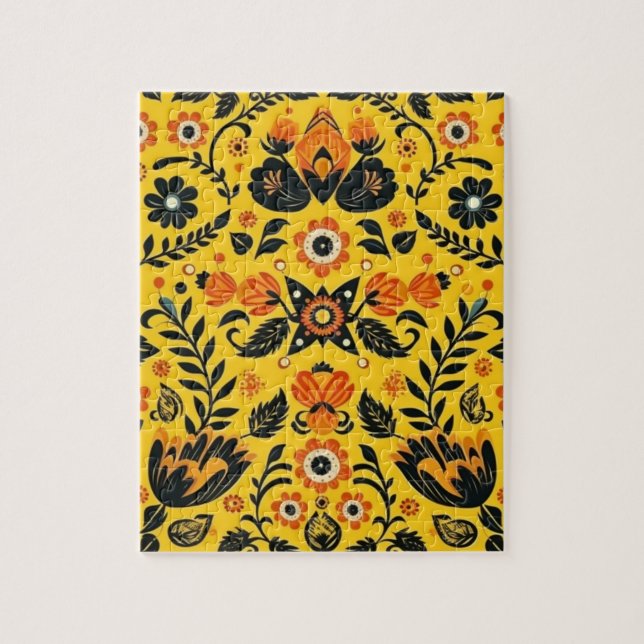 PATTERN PUZZLE in Folk Art Design (Vertical)