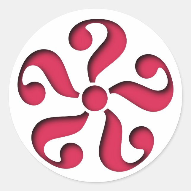 pattern question mark classic round sticker (Front)