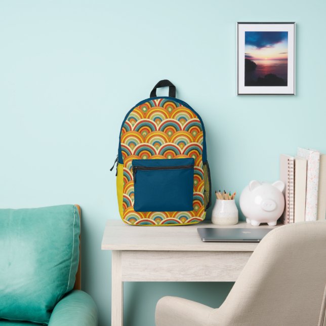 Pattern Rainbow  Printed Backpack (Insitu)