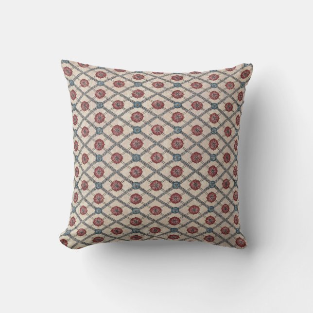 Pattern Red and Blue Cushion (Front)
