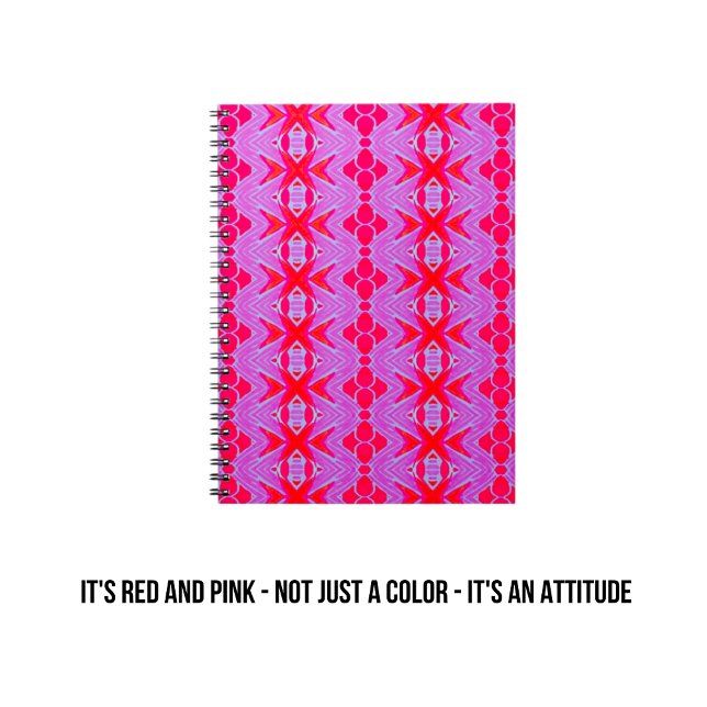 Pattern Red and Pink Art Nouveau  Notebook (Creator Uploaded)