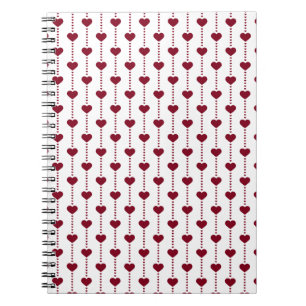 Pattern/Red Hearts Notebook
