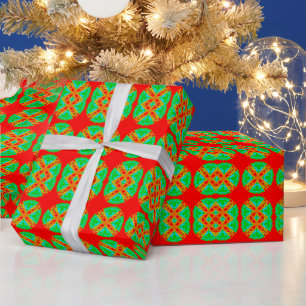 ~ Pattern Red Yellow Green Shades ~ Wrapping Paper