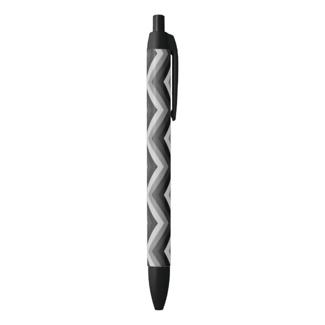 Pattern Retro Zig Zag Chevron Black Ink Pen (Bottom (Vertical))