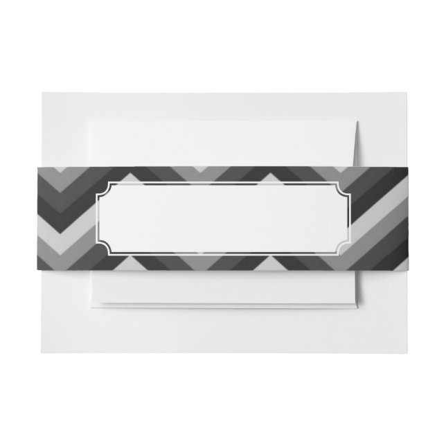 Pattern Retro Zig Zag Chevron Invitation Belly Band (Front Example)