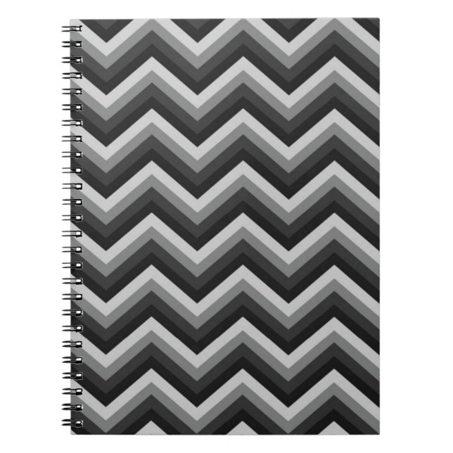 Pattern Retro Zig Zag Chevron Notebook (Front)