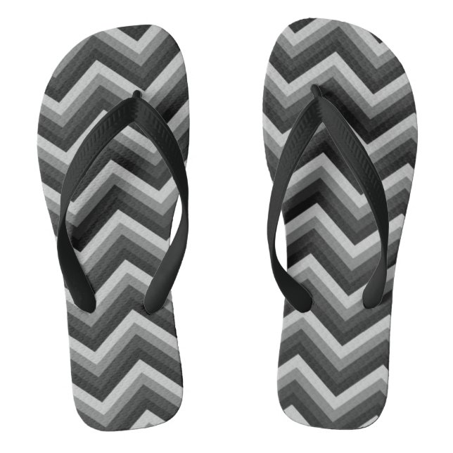 Pattern Retro Zig Zag Chevron Thongs (Footbed)