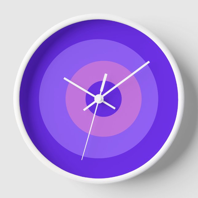 Pattern Round Purple Wall Clock (Front)