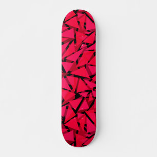 pattern scarlet bright red ,geometric ,abstract skateboard