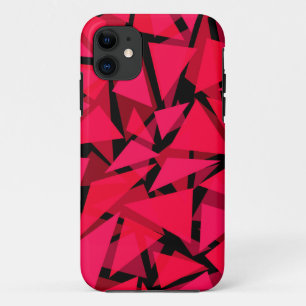 pattern scarlet bright red ,geometric ,abstract th iPhone 11 case