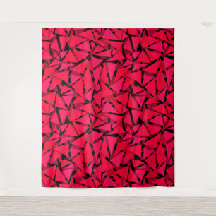 pattern scarlet bright red ,geometric ,abstract th tapestry