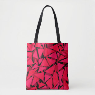 pattern scarlet bright red ,geometric ,abstract th tote bag