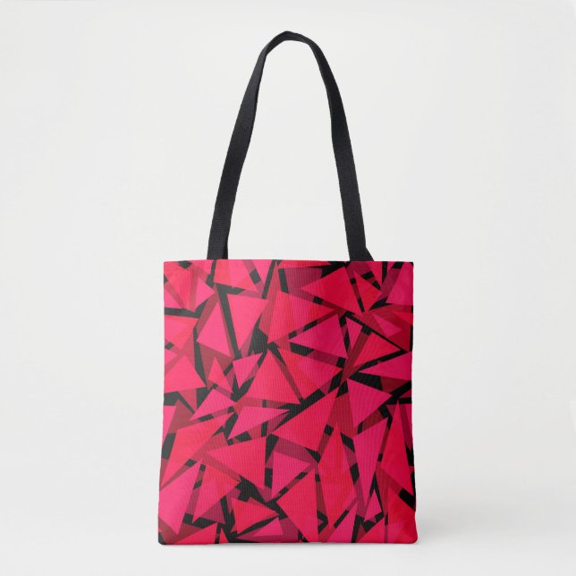 pattern scarlet bright red ,geometric ,abstract th tote bag (Front)