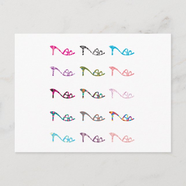 Pattern Shoes Postcard (Front)