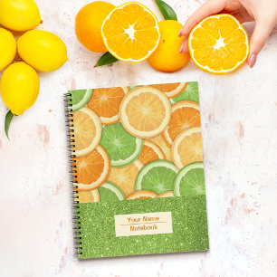 Pattern Slices Orange Notebook