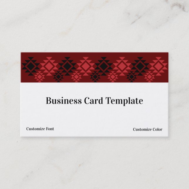 Pattern Southwestern Business Card (Front)