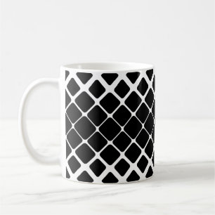 Pattern square rounded diagonal coffee mug