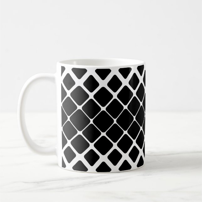 Pattern square rounded diagonal coffee mug (Left)