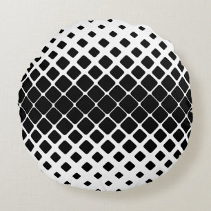 Pattern square rounded diagonal round cushion