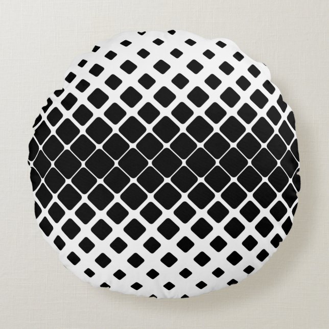 Pattern square rounded diagonal round cushion (Front)