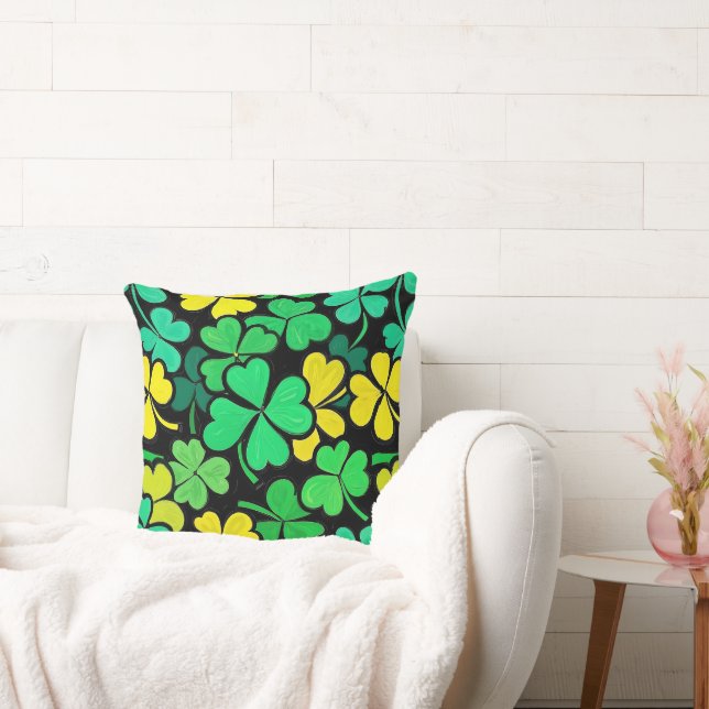Pattern St. Patrick's Day Clovers Cushion (Couch)