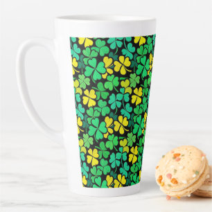 Pattern St. Patrick's Day Clovers Latte Mug