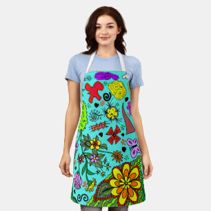 Pattern sticker apron