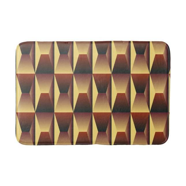Pattern Stylish Fashion- Geometric Modern Elegant  Bath Mat (Front)