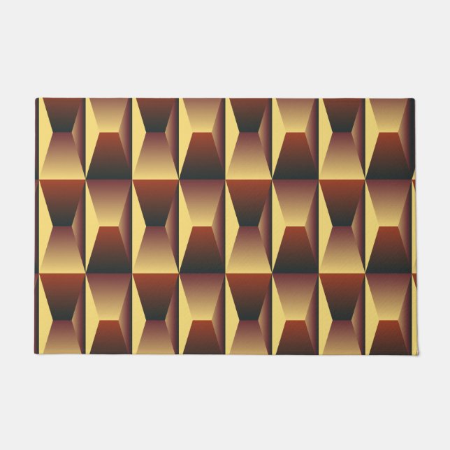Pattern Stylish Fashion- Geometric Modern Elegant Doormat (Front)