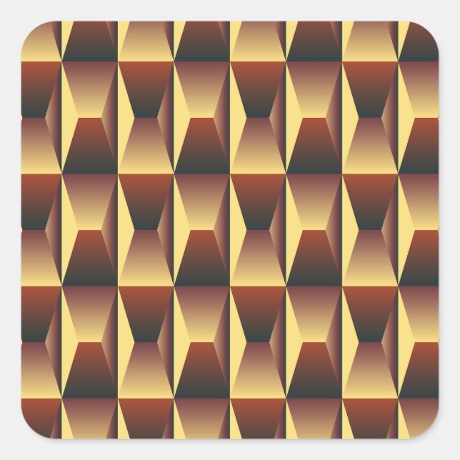 Pattern Stylish Fashion- Geometric Modern Elegant Square Sticker (Front)