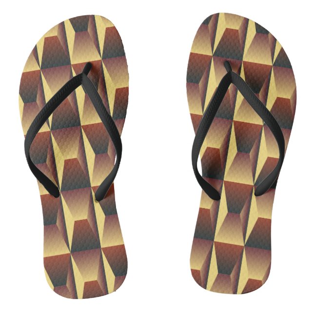 Pattern Stylish Fashion- Geometric Modern Elegant Thongs (Footbed)