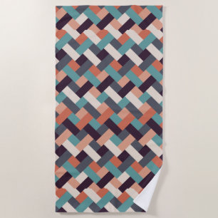 Pattern Stylish Fashion- Geometric Modern Vintage  Beach Towel