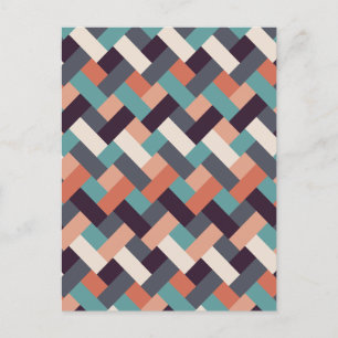 Pattern Stylish Fashion- Geometric Modern Vintage Postcard