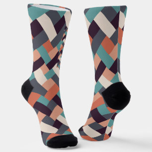 Pattern Stylish Fashion- Geometric Modern Vintage Socks