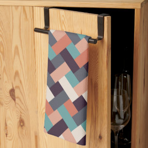 Pattern Stylish Fashion- Geometric Modern Vintage  Tea Towel