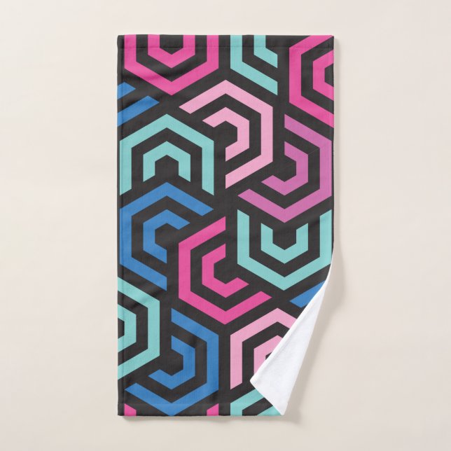 Pattern Stylish Modern- Fashion Geometric colourfu Hand Towel (Hand Towel)