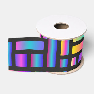 Pattern Stylish Modern- Fashion Geometric Tartan Grosgrain Ribbon