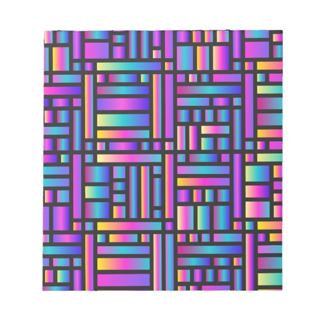 Pattern Stylish Modern- Fashion Geometric Tartan   Notepad (Front)
